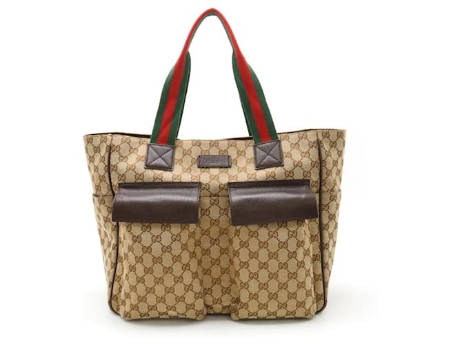 Canvas GG di Gucci Marrone Tela  ref.1455599