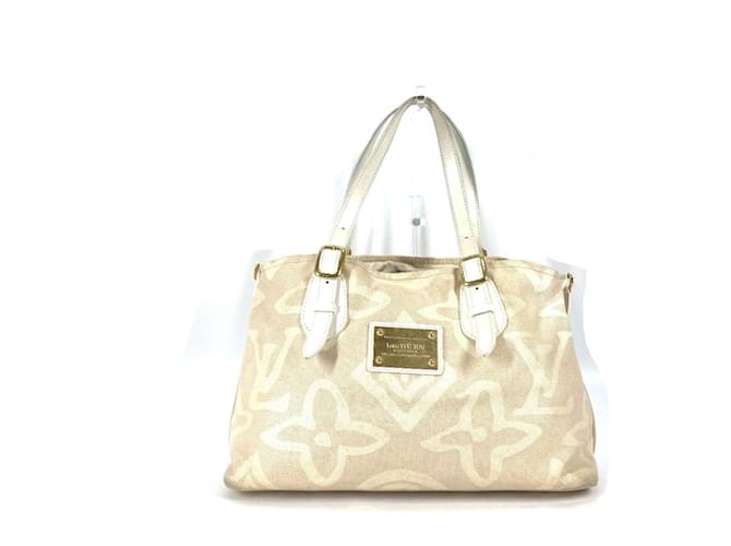 Beige Tote Bag von Louis Vuitton Leinwand  ref.1455615