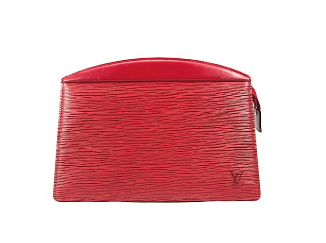 Bolsa Clutch Epi da Louis Vuitton Vermelho Couro  ref.1455725