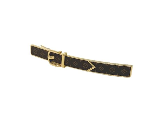 Louis Vuitton Monogram Hair Accessory Valletta Brown Gold-plated  ref.1455753