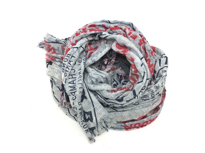 Blauer Baumwollschal von Louis Vuitton