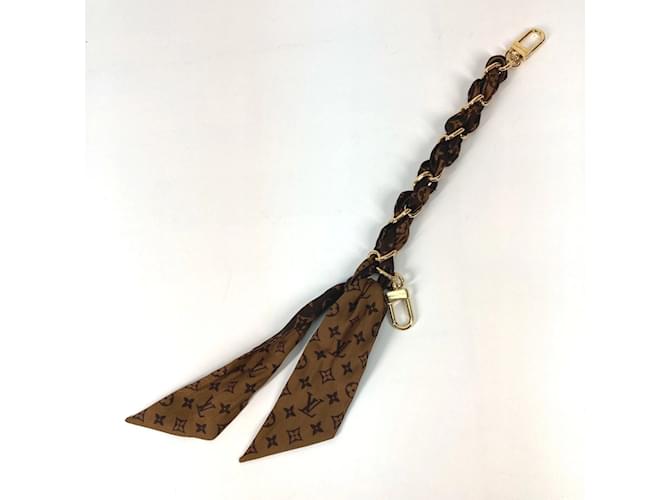 Louis Vuitton Monogram Key Holder Charm Brown Cloth  ref.1455890