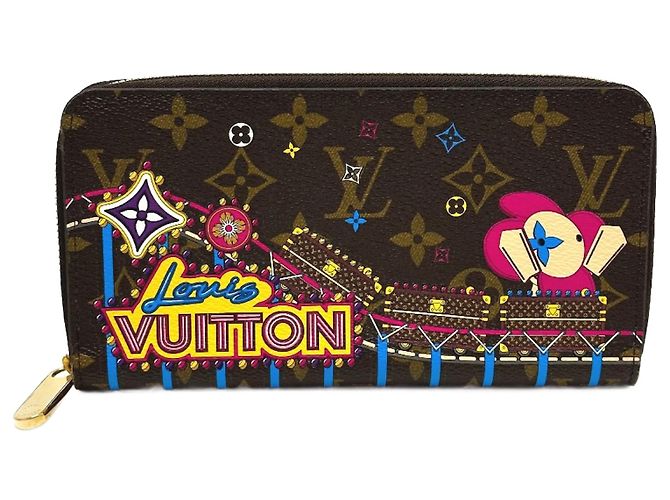 Louis Vuitton Monogram Vivienne Amusement Park Long Wallet Brown