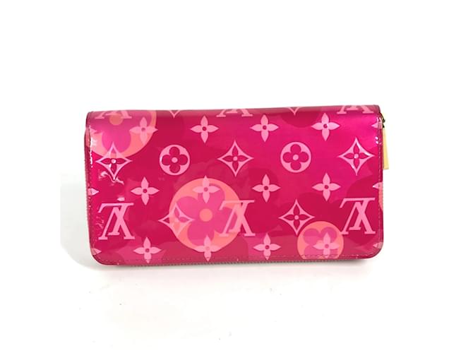 Portefeuille Long Monogram Vernis Louis Vuitton Rose  ref.1456055