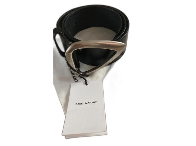 Cinturón Isabel Marant de cuero negro