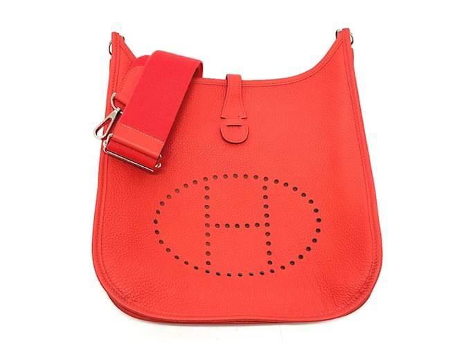 Hermès Hermes Red Leather Shoulder Bag  ref.1456083