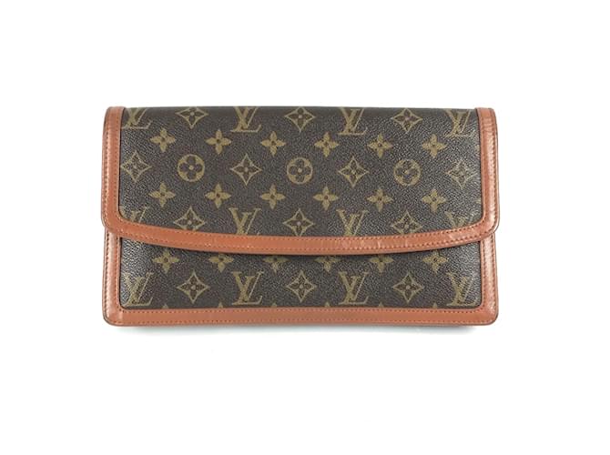 Bolsa Clutch Monograma Louis Vuitton Marrom  ref.1456174