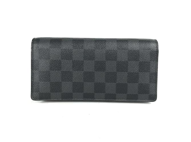 Louis Vuitton Damier Graphite Long Wallet Black  ref.1456185