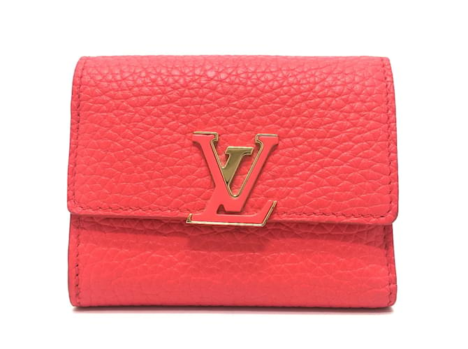 Portefeuille compact trifold Louis Vuitton M69069 Cuir Rouge  ref.1456213