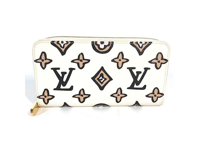 Portefeuille long zippé Wild at Heart de Louis Vuitton Beige  ref.1456235