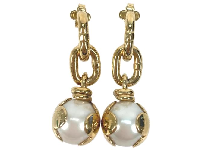 Boucles d'oreilles en or Louis Vuitton Doré  ref.1456241