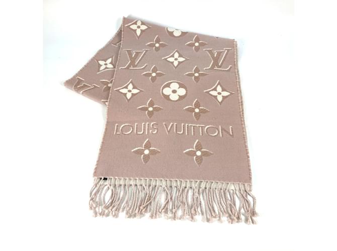 Écharpe à franges Louis Vuitton en rose pâle  ref.1456283