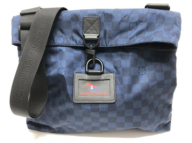 Louis Vuitton N41251 Damier Challenge Shoulder Bag Navy blue Cloth  ref.1456299