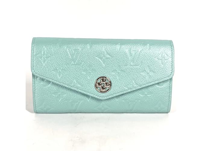 Portefeuille Long Monogram-Empreinte Louis Vuitton Bleu  ref.1456333