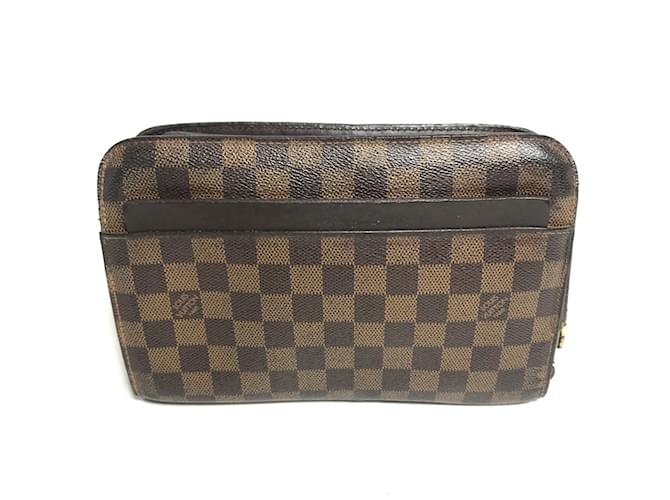 Louis Vuitton N51993 Damier Clutch Bag Brown  ref.1456356