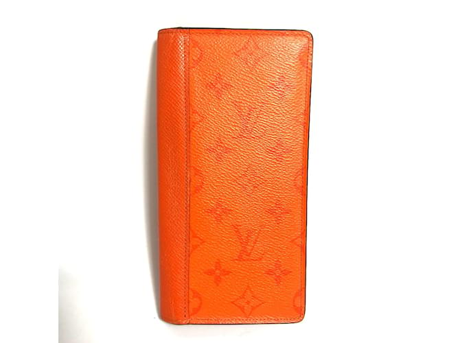 Louis Vuitton M30427 Taigalama Long Wallet Orange Leather  ref.1456378