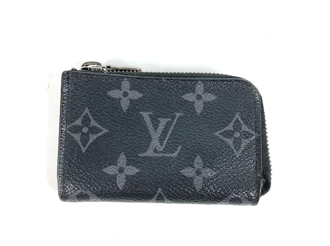 Louis Vuitton Monogram Eclipse Coin Purse Black  ref.1456400