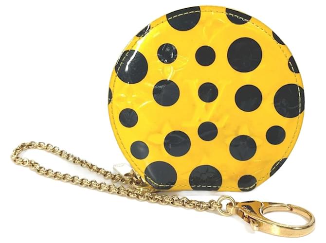 Porta-moedas Louis Vuitton Kusama Yayoi Amarelo Couro  ref.1456428