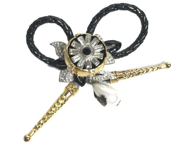 Broche de strass Louis Vuitton Preto