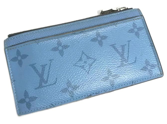 Louis Vuitton Taigalama Coin Purse Blue  ref.1456478