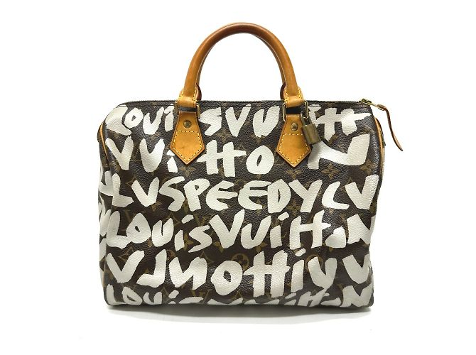 Borsa Duffle Mini Monogramma Graffiti Louis Vuitton Marrone