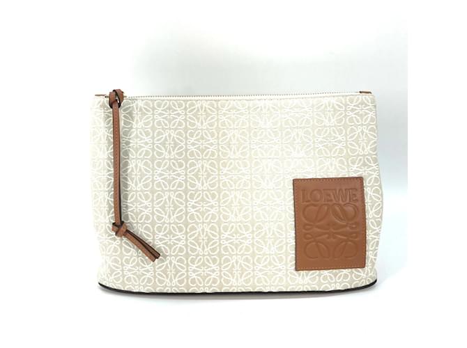 Loewe Anagram Jacquard Clutch Bag Beige  ref.1456517