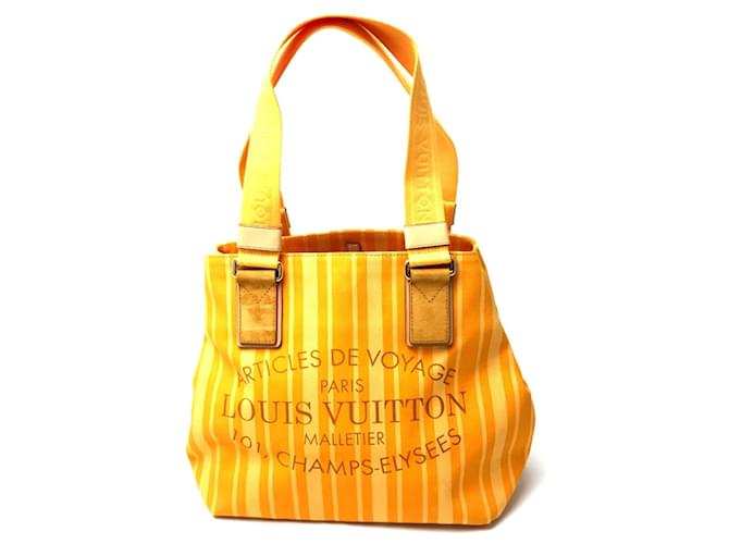 Louis Vuitton M94145 Plan Soleil Tote Bag Gelb Leinwand  ref.1456518