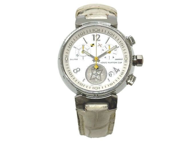 Reloj de pulsera Louis Vuitton Q132C Tambour Blanco