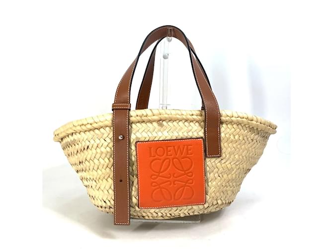 Bolso tote de tela naranja Loewe Lienzo  ref.1456559