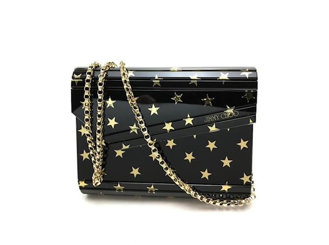 Bolso de hombro con patrón de estrella negra Jimmy Choo Negro  ref.1456580