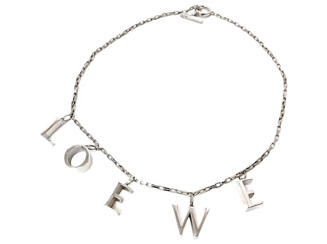 Collar de cadena con logo Icon de Loewe Plata