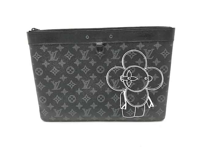 Louis Vuitton M52904 MonogramEclipse Clutch Bag Black  ref.1456644