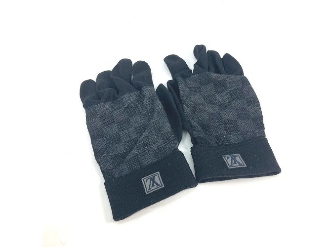 Schwarze warme Handschuhe von Louis Vuitton