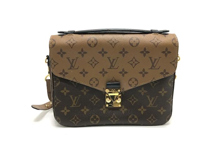 Monogram Reverse Schultertasche von Louis Vuitton Braun  ref.1456743