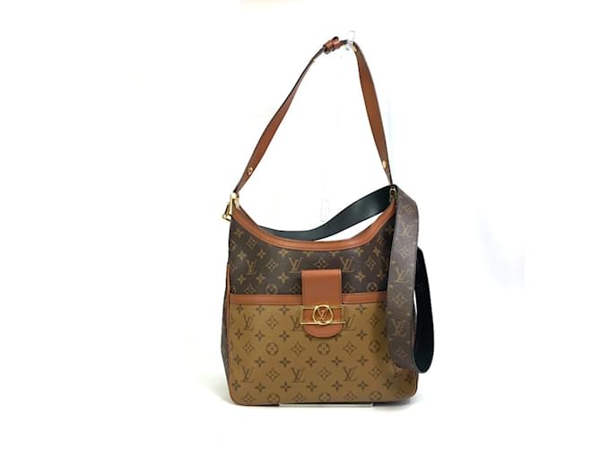 Monogram Reverse Schultertasche von Louis Vuitton Braun ref 