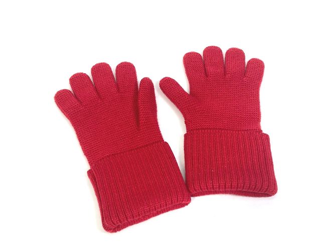 Rote Wollhandschuhe von Louis Vuitton