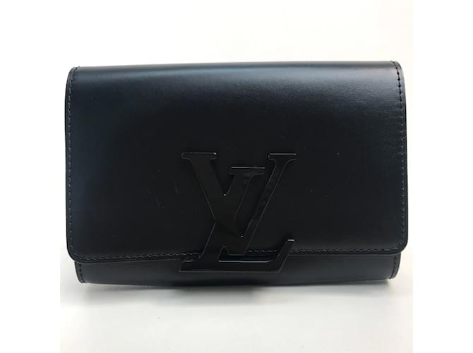 Louis Vuitton Black Leather Clutch Bag  ref.1456795