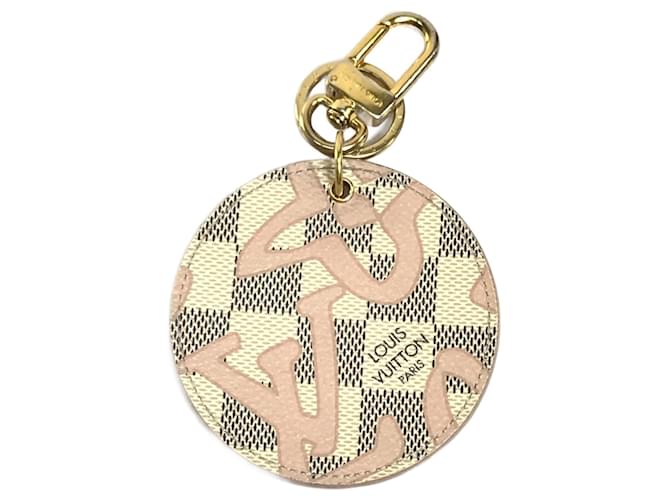 Louis Vuitton M61943 Damier Azur Charm Key Holder White  ref.1456857