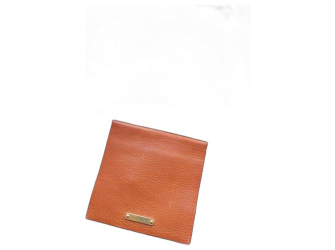 Autre Marque Caramel leather wallet. Unisex.