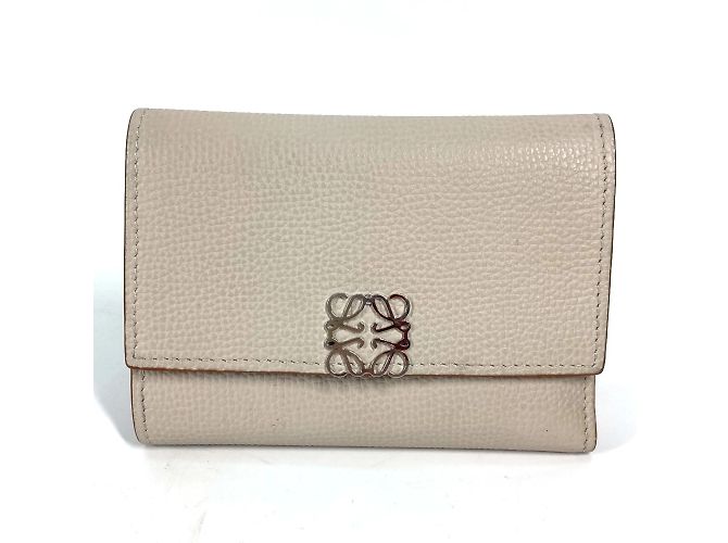 Loewe Compact Trifold Wallet Beige