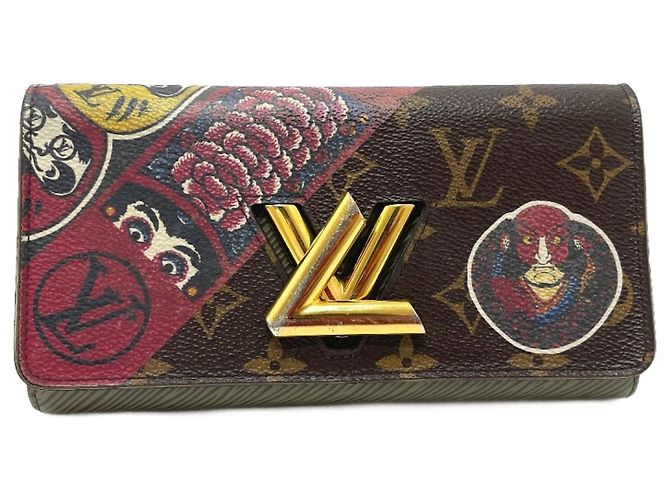Louis Vuitton Monogram Kansai Yamamoto Kabuki Long Wallet Brown