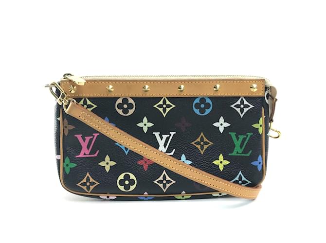 Louis Vuitton Monogram Multicolore Mini Shoulder Bag Pouch Black  ref.1456959