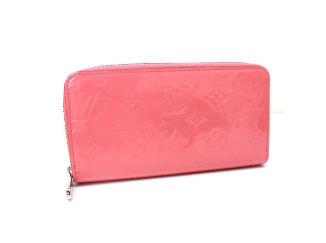 Louis Vuitton Monogram Vernis Zip Around Long Wallet Pink