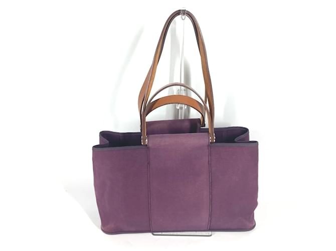 Hermès Sac fourre-tout en cuir violet Hermes  ref.1456981