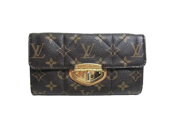 Cartera larga Monogram Etoile Louis Vuitton Castaño