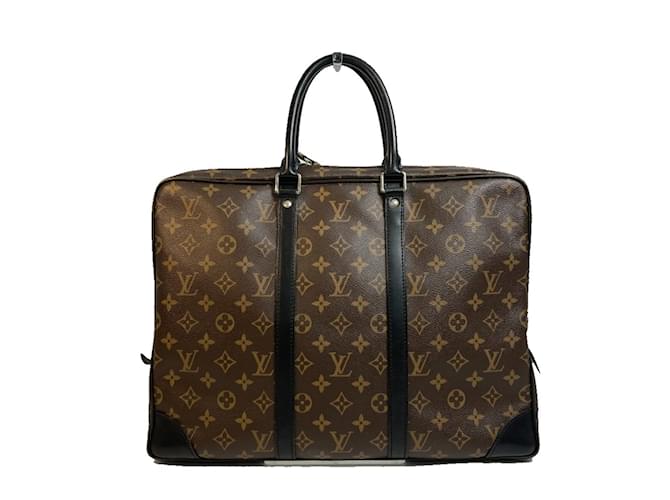 Louis Vuitton Monogram-Macassar Briefcase Brown  ref.1457040