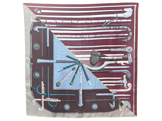 Hermès Hermes Carre90 Brown Scarf Cloth  ref.1457044