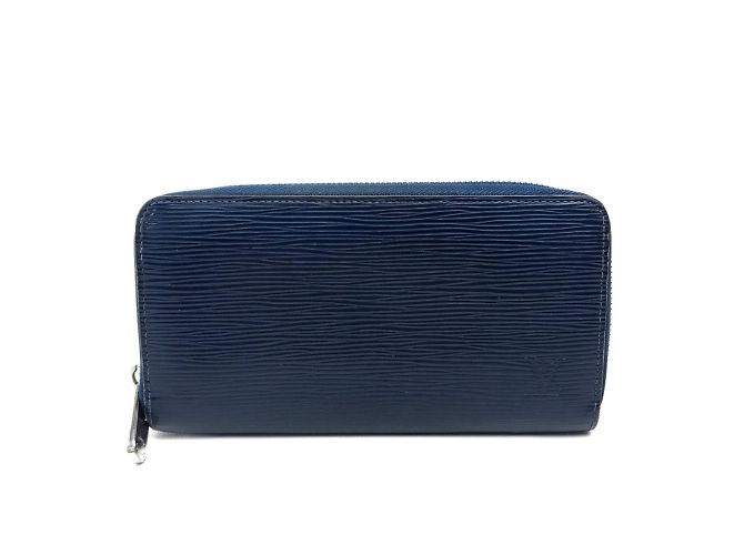 Portafoglio lungo con zip Epi Louis Vuitton Blu