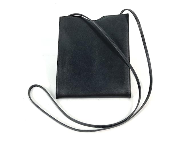 Hermès Hermes Black Leather Shoulder Bag  ref.1457127