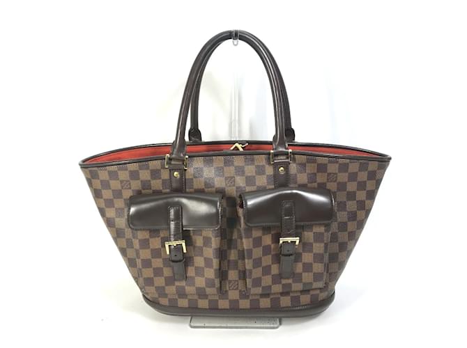 Damier Schultertasche N51120 von Louis Vuitton Braun  ref.1457199